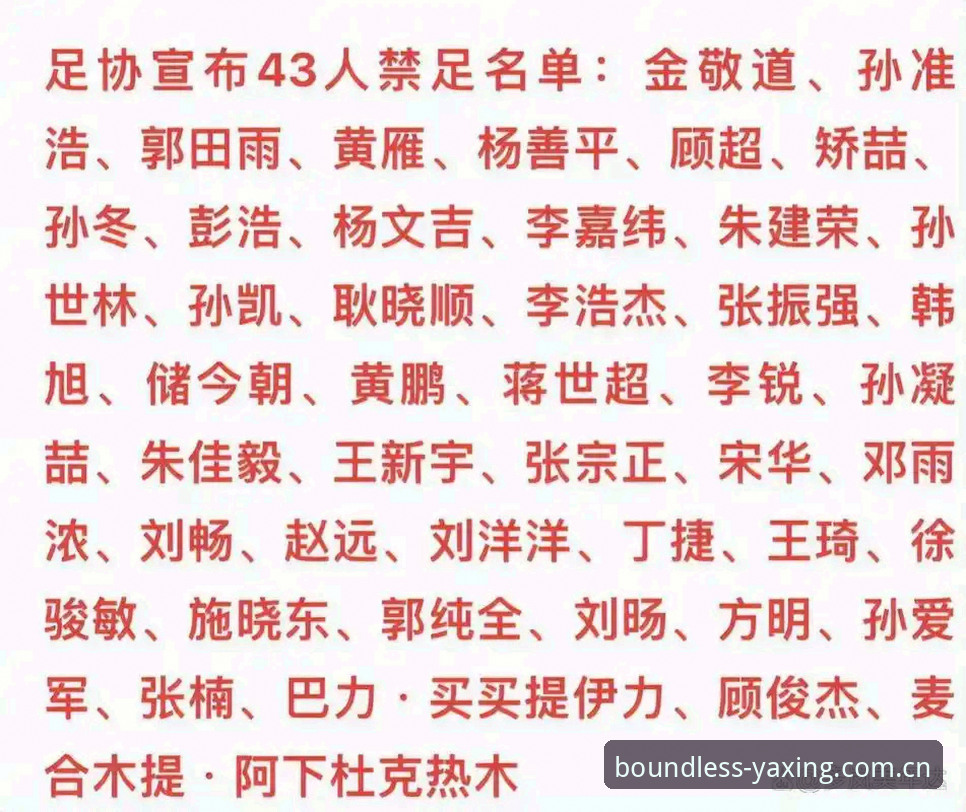 亚星以视野定边界主题 足协第三批禁足名单深度评测:17人终身禁足背后,亚星以视野定边界主题带来哪些观察